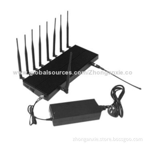 GPS + 4G + Wi-Fi Signal Jammer, 30-95% RH Relative Humidity, 90-250V AC Input, 4.2V DC Output